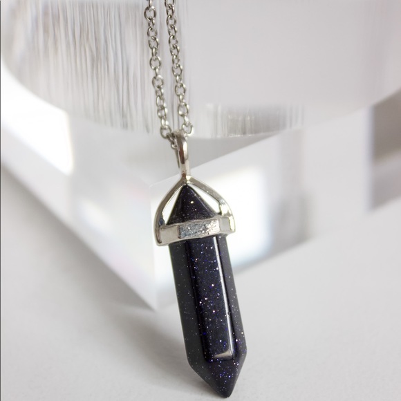 Jewelry - Blue Sandstone Pendant Necklace